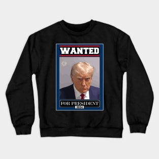 Trump Mugshot Vector Print Crewneck Sweatshirt